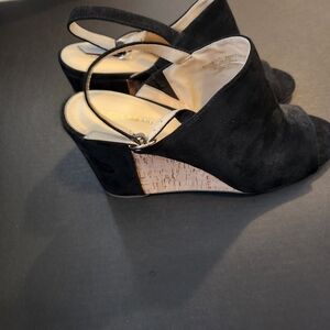 Black Suede Wedges